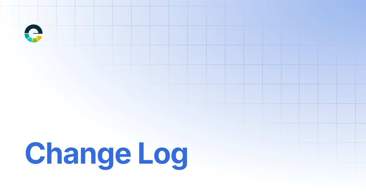 Change Log | Erudus APi